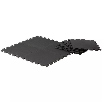 Dėlionės kilimėlis sporto įrangai, 8 vnt., 30x30x0,9 cm, juodas PURE 2 IMPROVE