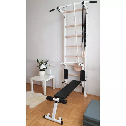 GYMNASTIC LADDER, HAND BAR, BENCH, CHILDREN'S ACCESSORIES, WHITE MAT BENCHK 414
