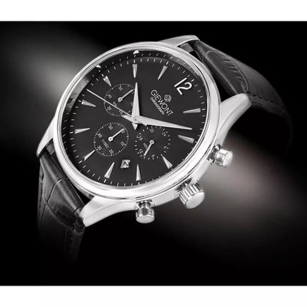 Vyriškas laikrodis Giewont Chronograph Safyrinis Juodas Sidabrinis GW6310-A2