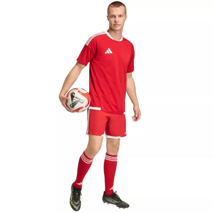 Vyriški adidas Tiro 26 varžybiniai šortai, raudoni ir balti, KA6179