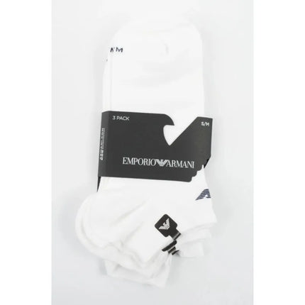 Emporio Armani Calza ankle socks cotton white comfortable 3-pack