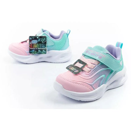 Skechers Color Breeze LED Children's Sports Shoes for Girls Turquoise