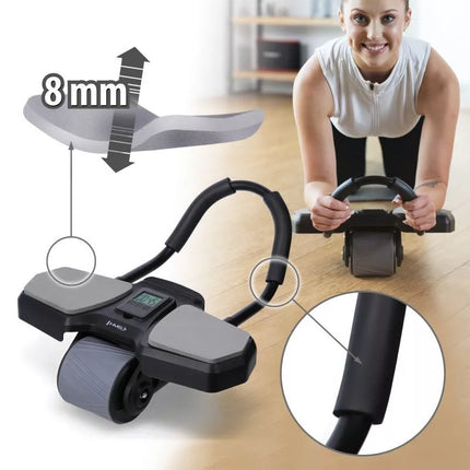 KA10 BLACK ABS WHEEL AUTOMATIC WHEEL FOR EXERCISING THE ABDOMINAL MUSCLES WITH SUPPORT