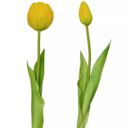 BOUQUET OF 5 YELLOW PEONY TULIPS 39 CM LIFE-LIKE SPRING DECORATION
