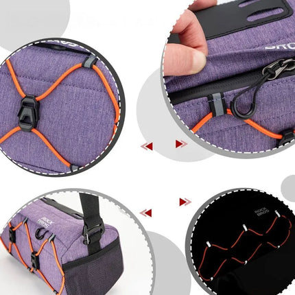 Rockbros 30110054005 Dviratininko krepšys ant vairo 2.2L - Violetinis