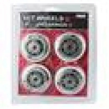 PU 72x24 82A BALTAS (4 vnt.) + ABEC-7 (8 vnt.) NILS EXTREME KOMPLEKTAS