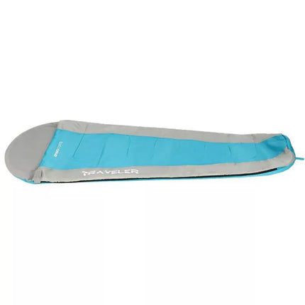 TRAVELER SLEEPING BAG 210X80/50CM BLUE GREY ENERO CAMP