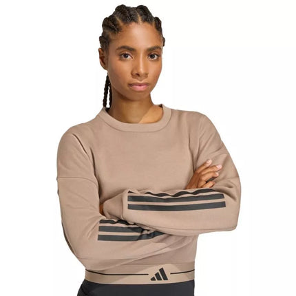 Moterims skirtas adidas Hyperglam džemperis smėlio spalvos KQ5197