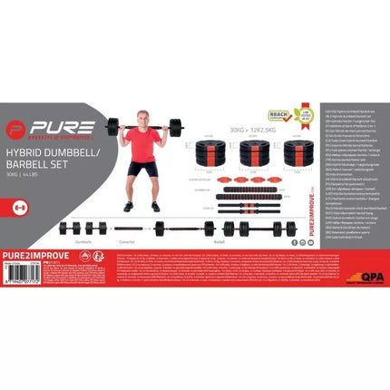 SULANKSTOMA KOMPOZITINĖ ŠTANGA 30KG PURE 2 IMPROVE