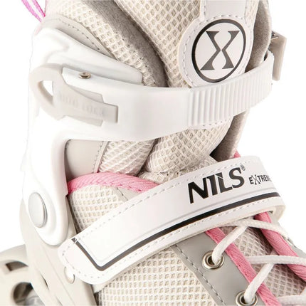 NH18188A 2in1 GREY-PINK SIZE S(29-33) ROLLER SKATING WITH HOCKEY SLIDE NILS EXTREME
