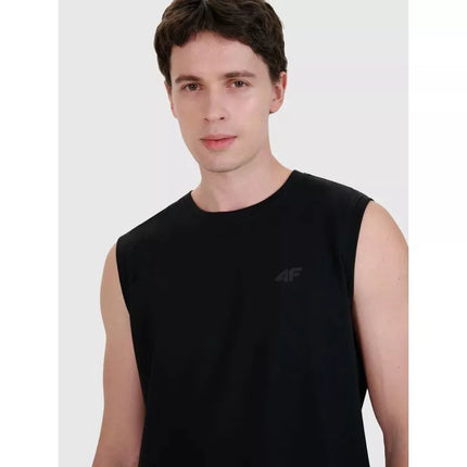 Men's tank top regular plain 4F 4FWMM00TSLEM125-20S