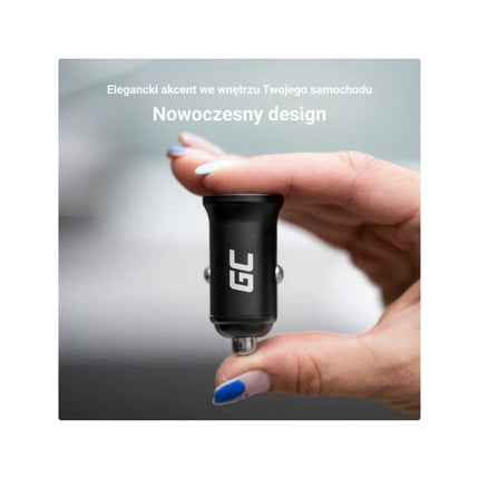 GREEN CELL CAR CHARGER GC POWERRIDE NANO36 36W 6A 2X USB-A