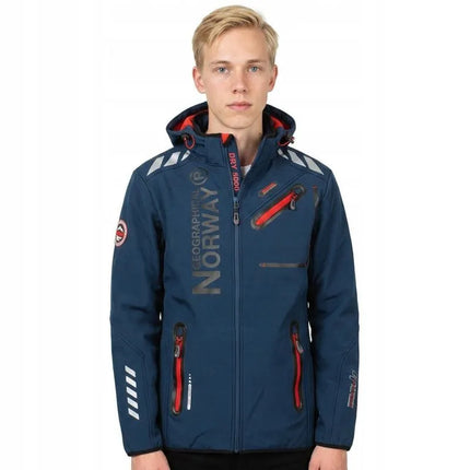 Geographical Norway ROYAUTE DB Tamsiai Mėlyna Raudona Vyriška Softshell striukė 068 (WY2001H/GN/Navy / Red)