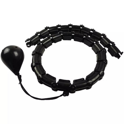Hula Hoop with Massager and Weights, Black, Energo Fit