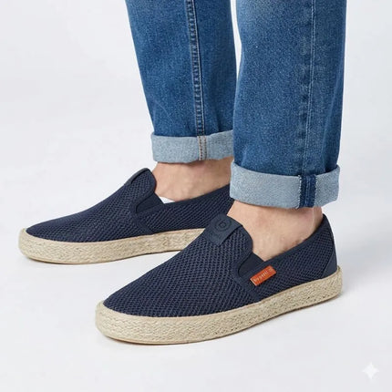 Men's slip-on espadrilles, navy blue, Bugatti TT153055