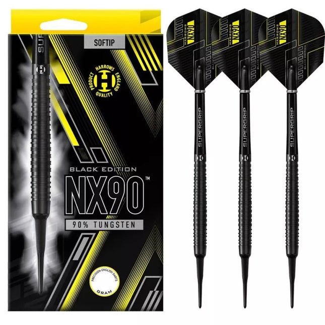 Harrows NX90 Juodi 90% Minkšti Darts