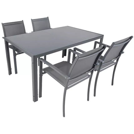 Sodo stalas 150x90x73CM tamsiai pilkas
