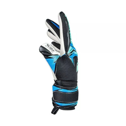 Reusch Attrakt RE:Grip NC Junior goalkeeper gloves black and blue 5672535 7272