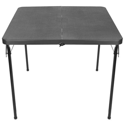 TURISTINIS STOVYKLAVIMO STALO IR 4 JUODŲ KĖDĖKLIŲ KOMPLEKTAS 86.5x86.5x71CM
