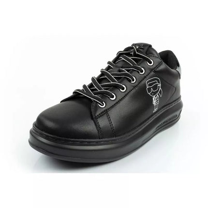 Karl Lagerfeld men's shoes sneakers Kapri natural leather black