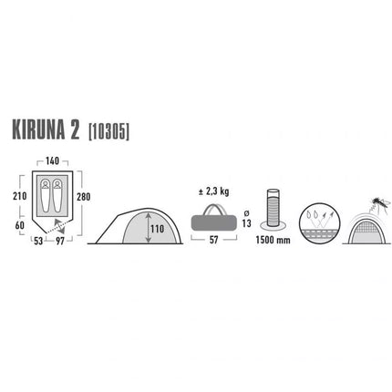 High Peak Kiruna 2 palapinė 10305