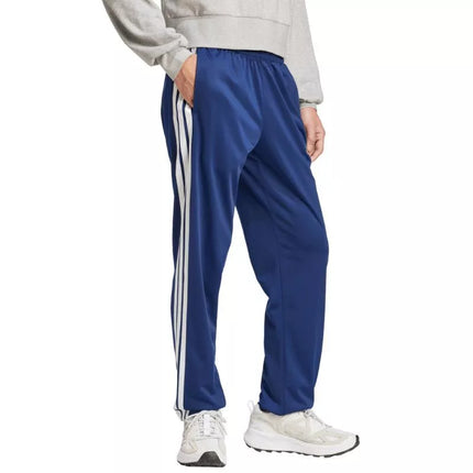 Men's adidas 3-Stripes Tricot Regular Fit Open Hem Pants Blue JI8803