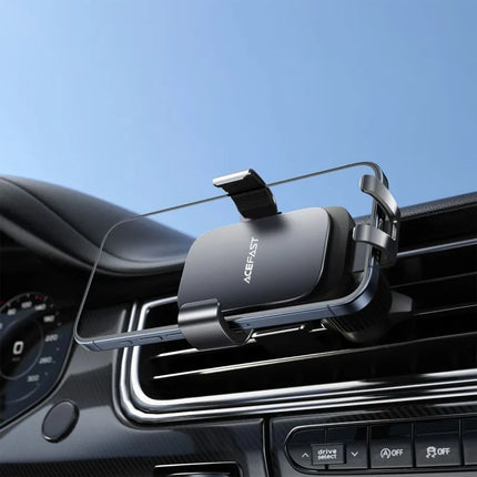 Acefast D59 gravitacinis automobilinis telefono laikiklis ventiliacijos grotelėms – pilkas