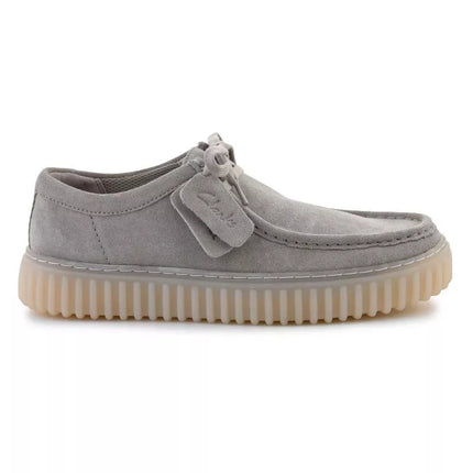 Clarks Torhill Lo 26182810 Light Gray Suede