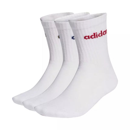 adidas Linear Crew Cushioned Socks 3 Pairs white KD1716
