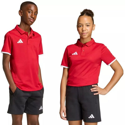 adidas Entrada 26 vaikiški raudoni Polo marškinėliai JZ6626