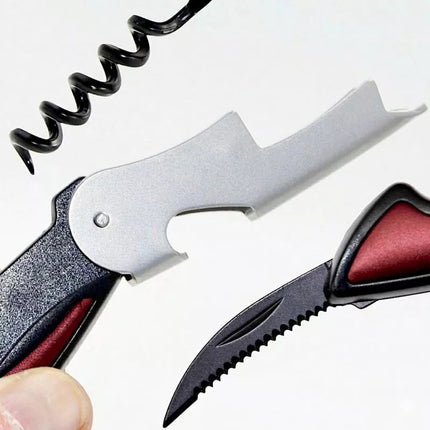 REDCLIFFS RED MULTI POCKET KNIFE BOTTLE OPENER