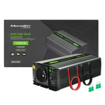 Qoltec Monolith Automatinis Maitinimo adapteris/Keitiklis 1200 W Juodas