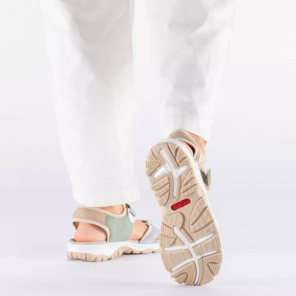 Comfortable women's sports sandals with Velcro colorful Rieker 68866-94