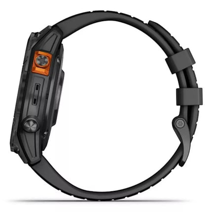 Garmin Fenix 7 Pro Saulės energijos varoma versija, skaidri pilka / juodu dirželiu, sportinis laikrodis