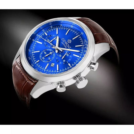 Giewont Chronograph Sapphire Silver Blue Men's Watch GW7650-A5