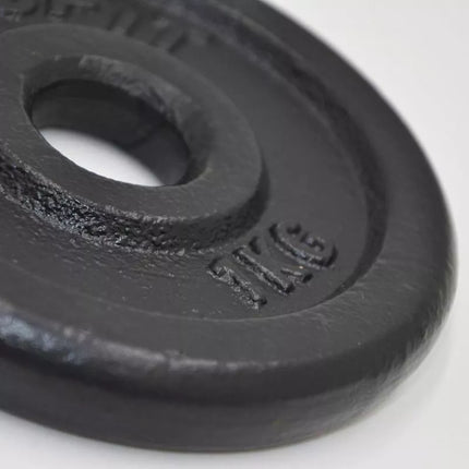 Juodas 1 kg ketaus svoris ENERO FIT Ø26,5 (1 vnt.)
