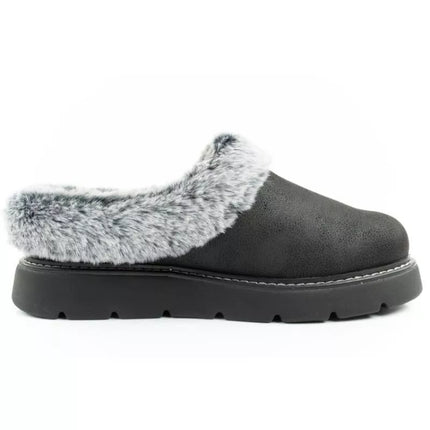 Skechers Cozy Blend moteriški šlepečių tipo batai, apšiltinti įsispiriami sportbačiai