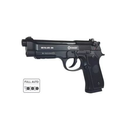 RANGER M92 FULL AUTO BLOWBACK air pistol, 4.5 BBs, 18 shots. KWC