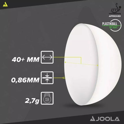 JOOLA MAGIC ABS stalo teniso kamuoliukai, 72 vnt., balti