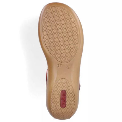 Patogūs odiniai Rieker W RKR685 sandalai, raudoni