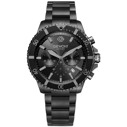 Giewont Chronograph Sapphire Juodas Titano Vyriškas Laikrodis GW3970-B1