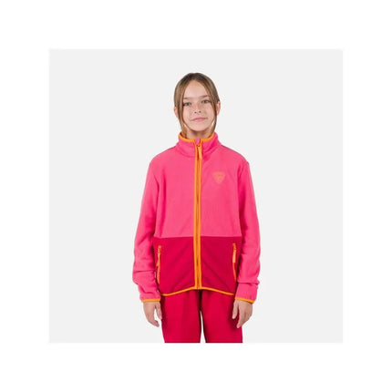 Rossignol Jr Strawpile Fleece Fz Pink Sweatshirt