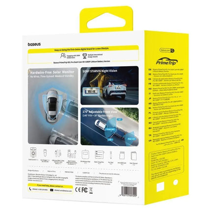 Baseus PrimeTrip VD1 Pro automobilinis vaizdo registratorius 4K+1080p su baterija - juodas