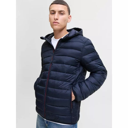 Jack&Jones men's down jacket JJEBRADLEY LIGHT PUFFER HOOD NOOS 12280970 SKY CAPTAIN