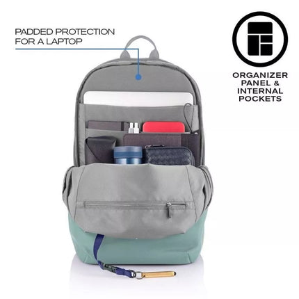XD DESIGN ANTI-THEFT BACKPACK BOBBY SOFT GREEN P/N: P705.797