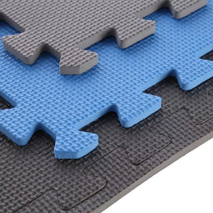 „One Fitness“ MP10 puzzle kilimėliai, mėlynai pilki, 9 vnt., 10 mm