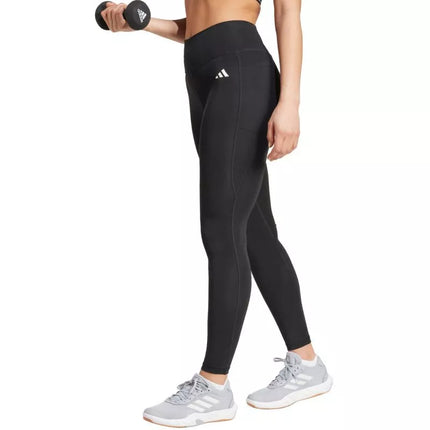 adidas Optime Essentials kelnės Leggings su kišene smulkiems daiktams, ilgos, moteriškos, juodos IT2280