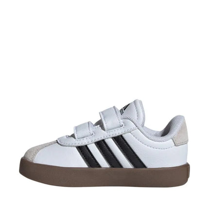 Adidas VL Court 3.0 Skateboarding Shoes for Kids White and Gray ID9157