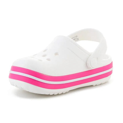 CROCS CROCBAND KIDS CLOG T WHITE/PINK CRUSH 207005-6WU