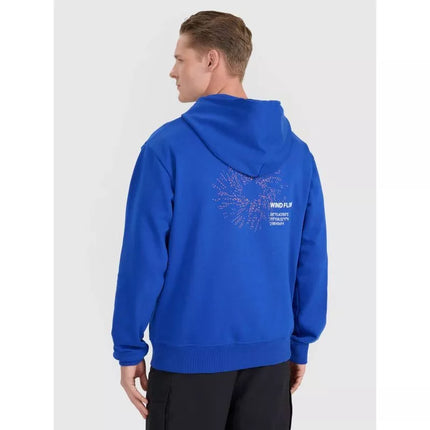 Men's sweatshirt with hood, open, 4F 4FWSS25TSWSM1749-36S